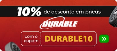 10% de desconto em pneus Durable é na Gpneus!