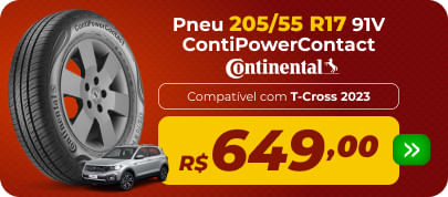 Pneu 205/55 R17 91V ContiPowerContact Continental Gpneus